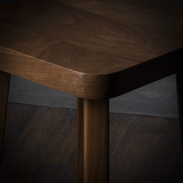 Sgabello quadrato minimalista in noce – Comodino o tavolino fatto a mano – Tavolino – Tavolo da soggiorno – Tavolino da caffè – Spedizione gratuita