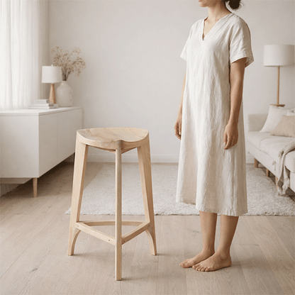 Sgabello da bar in legno di acero Terza