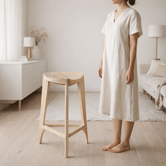 Sgabello da bar in legno di acero Terza