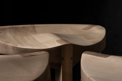 Sgabello da bar in legno di acero Terza