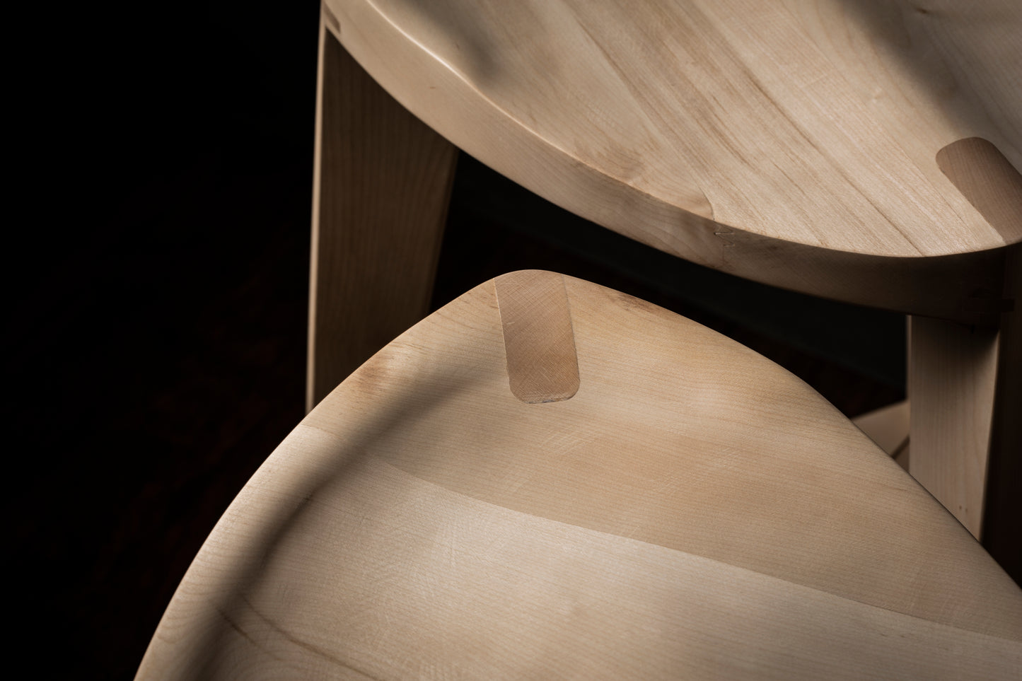 Sgabello da bar in legno di acero Terza