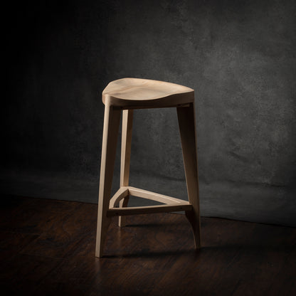 Sgabello da bar in legno di acero Terza
