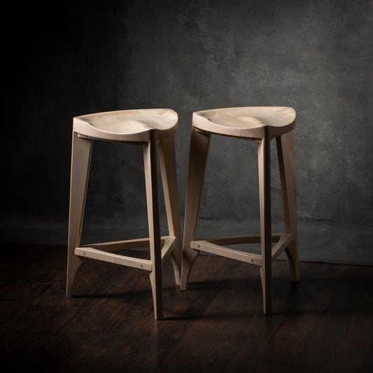 Sgabello da bancone Terza Counter in rovere