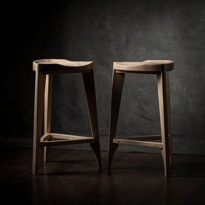 Sgabello da bar in legno di acero Terza