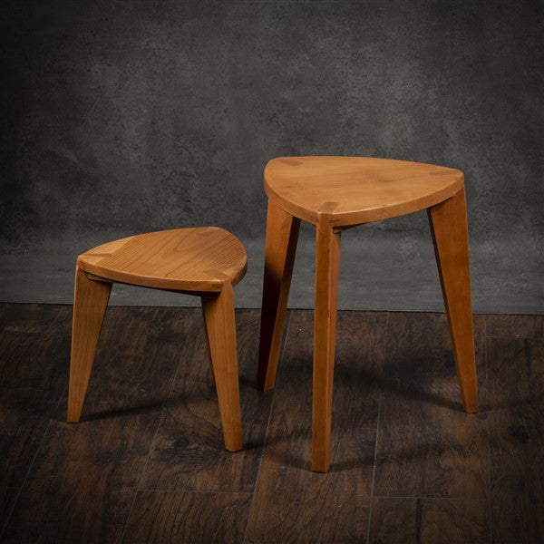 Sakura Heimen - Sgabello a tre gambe in legno di ciliegio - Legno duro