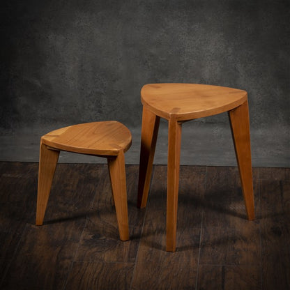 Sakura Heimen - Sgabello a tre gambe in legno di ciliegio - Legno duro