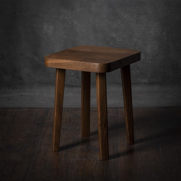 Sgabello quadrato minimalista in noce – Comodino o tavolino fatto a mano – Tavolino – Tavolo da soggiorno – Tavolino da caffè – Spedizione gratuita