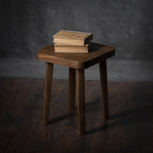 Sgabello quadrato minimalista in noce – Comodino o tavolino fatto a mano – Tavolino – Tavolo da soggiorno – Tavolino da caffè – Spedizione gratuita