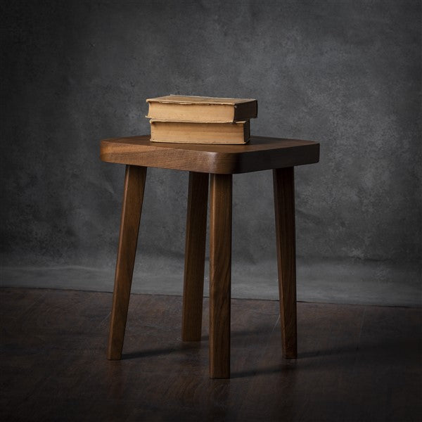Sgabello quadrato minimalista in noce – Comodino o tavolino fatto a mano – Tavolino – Tavolo da soggiorno – Tavolino da caffè – Spedizione gratuita