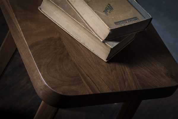 Sgabello quadrato minimalista in noce – Comodino o tavolino fatto a mano – Tavolino – Tavolo da soggiorno – Tavolino da caffè – Spedizione gratuita