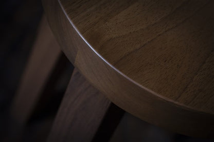 Comodino in noce massello - Tavolino laterale, sgabello da comodino, comodino, mobile minimalista fatto a mano, sgabello in legno, finitura a olio naturale