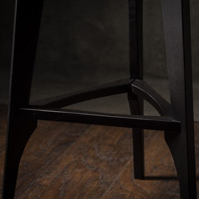 Sgabello da bar moderno nero - Sgabello da bancone in legno massello - Sgabello da cucina minimalista fatto a mano - Sgabello in legno nero opaco - Spedizione gratuita