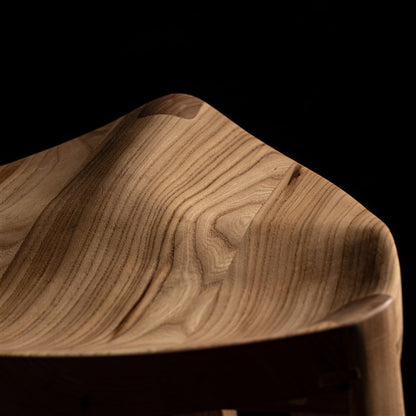 Sgabello da bar in legno di olmo Terza