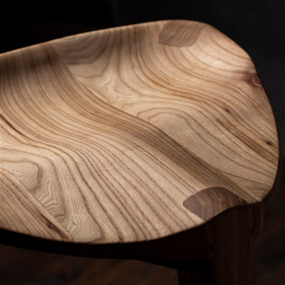 Sgabello da bar in legno di olmo Terza