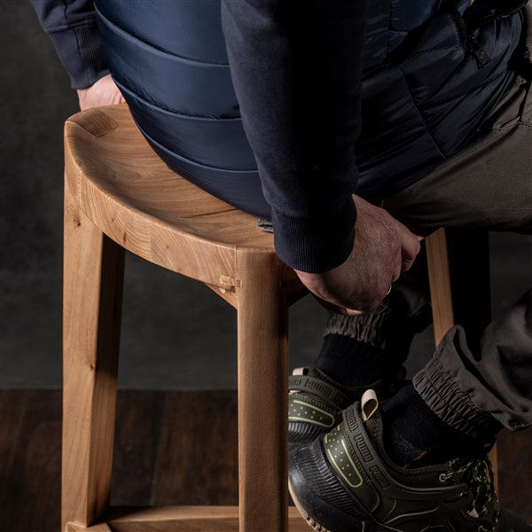 Sgabello da bar in legno di olmo Terza