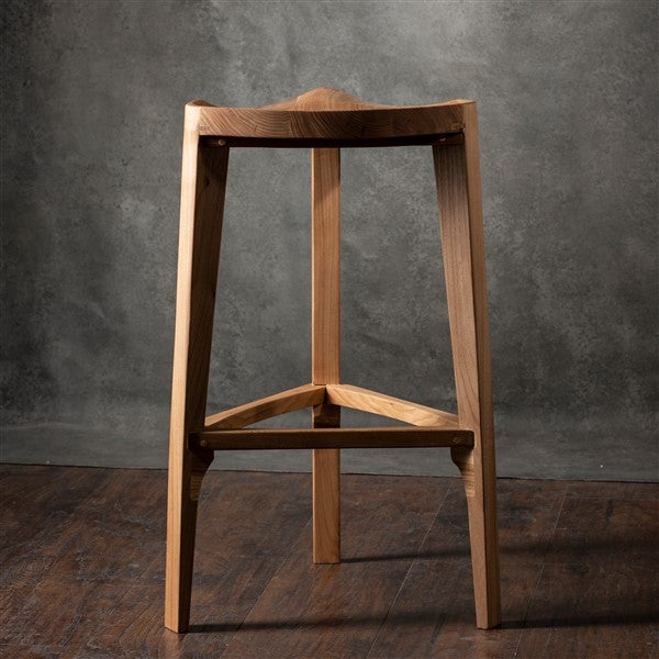 Sgabello da bar in legno di olmo Terza