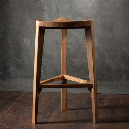 Sgabello da bar in legno di olmo Terza