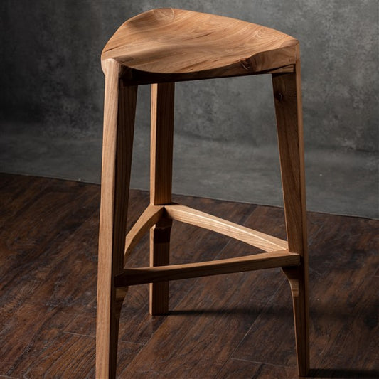 Sgabello da bar in legno di olmo Terza