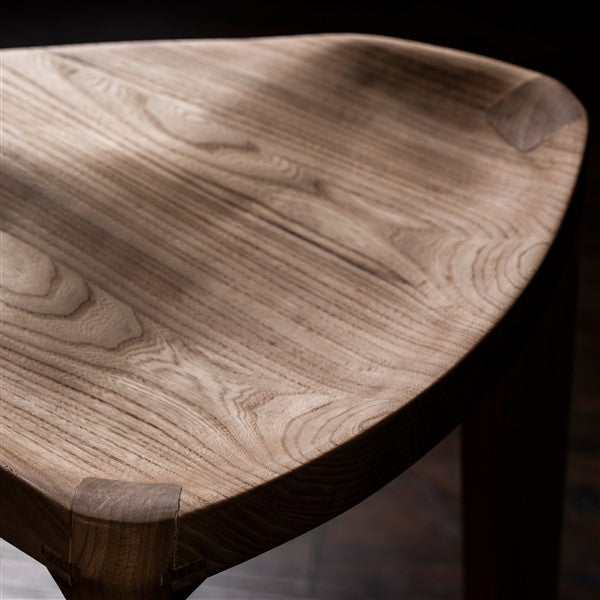 Sgabello da bar in legno di olmo Terza