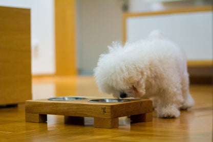 Supporto per ciotola per cani in legno personalizzato