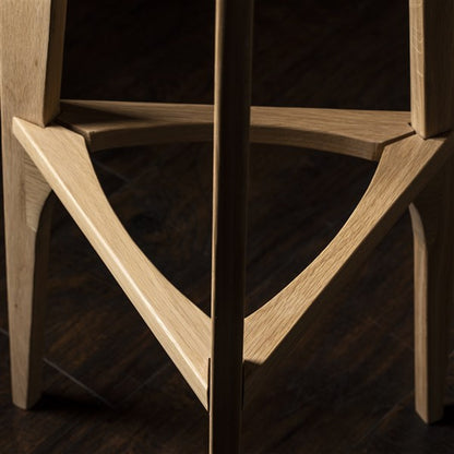 Sgabello da bar in legno di quercia