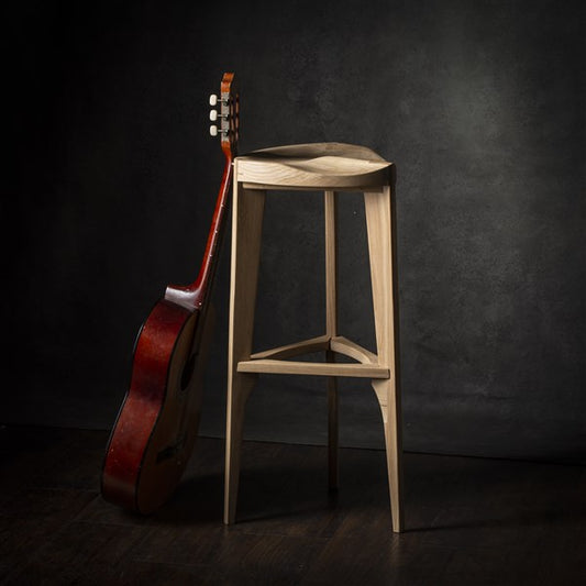 Sgabello da bar in legno di quercia