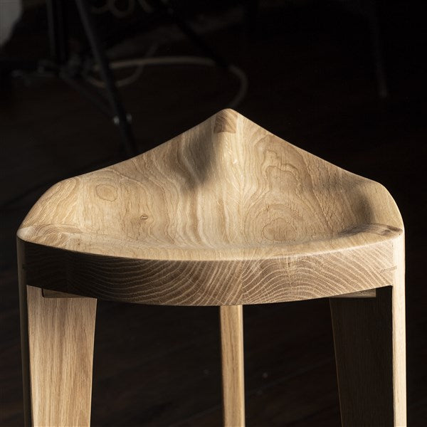 Sgabello da bar in legno di quercia