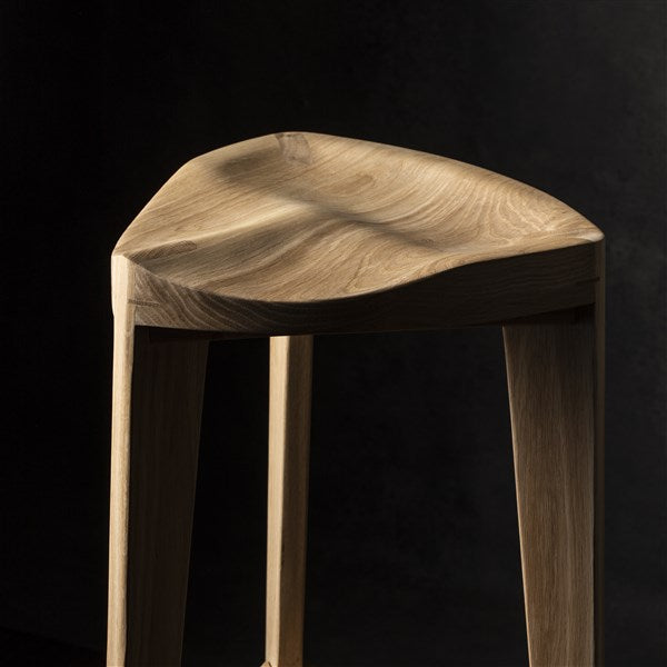 Sgabello da bar in legno di quercia