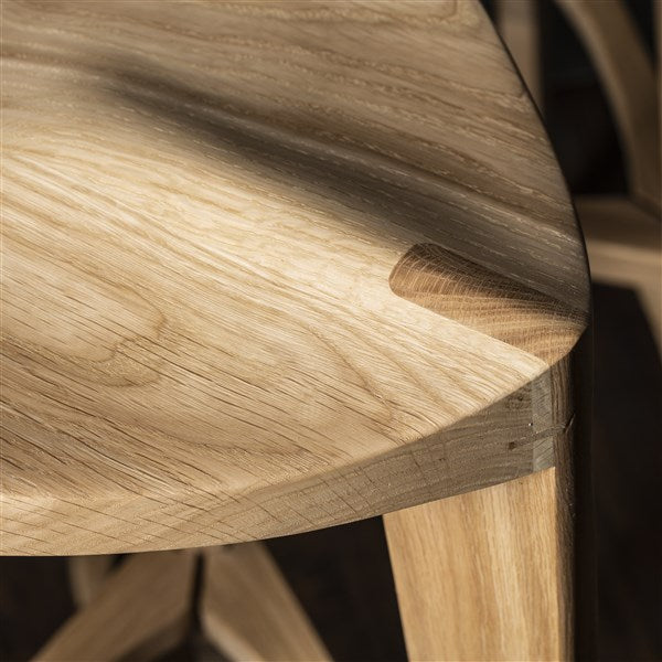 Sgabello da bar in legno di quercia