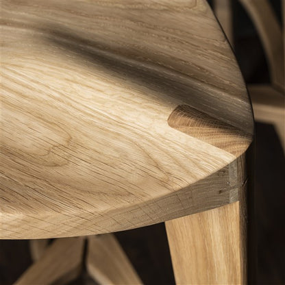 Sgabello da bar in legno di quercia