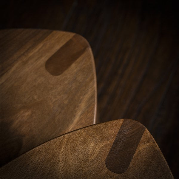 Kurumi Hira - Sgabello a tre gambe in legno di noce