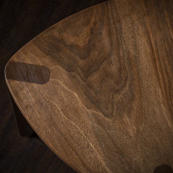 Kurumi Hira - Sgabello a tre gambe in legno di noce