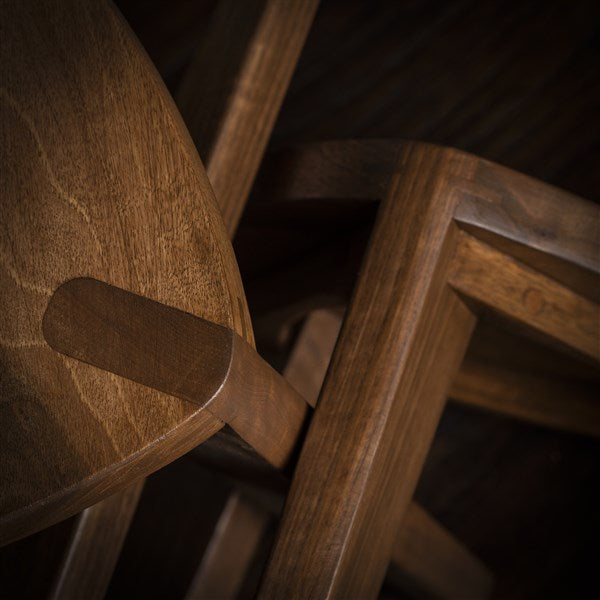 Kurumi Hira - Sgabello a tre gambe in legno di noce