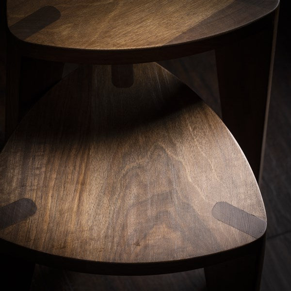 Kurumi Hira - Sgabello a tre gambe in legno di noce